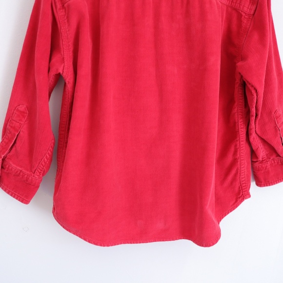 Vintage 90s GAP red kids corduroy shirts / 6-7Y Youth S - Picture 12 of 12